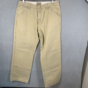 BKE Mens Brigade Chino Pants Size 34L (34x33)‎ Beige Y2K